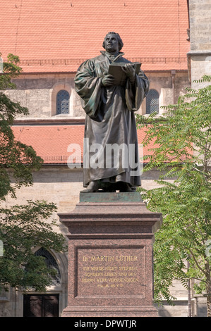 Martin Luther Memorial, Erfurt, Germania Foto Stock