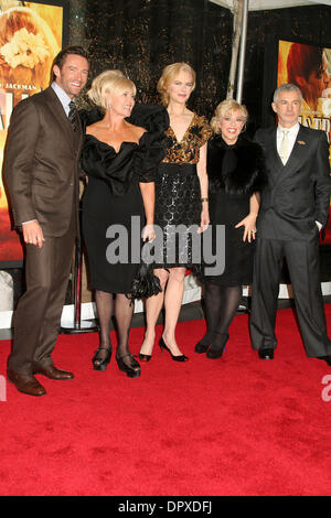 Nov. 25, 2008 - New York New York, Stati Uniti - K60443.AUSTRALIA'' premiere del film Teatro Ziegfeld, NYC Novembre 24, 2008 . - HUGH JACKMAN E LA MOGLIE DEBORRA-LEE FURNESS con Nicole Kidman, Baz Luhrmann(Immagine di credito: © Mitchell Levy/Globe foto/ZUMAPRESS.com) Foto Stock