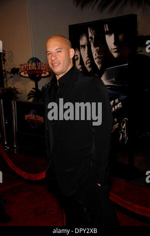 Vin Diesel durante la premiere del nuovo film da Universal Pictures veloce e furioso, tenutasi al Amphitheatre di Gibson, il 12 marzo 2009 a Los Angeles..foto: Michael Germana-Globe foto, Inc. Â© 2009.K61590MGE (credito Immagine: © Michael Germana Globo/foto/ZUMAPRESS.com) Foto Stock