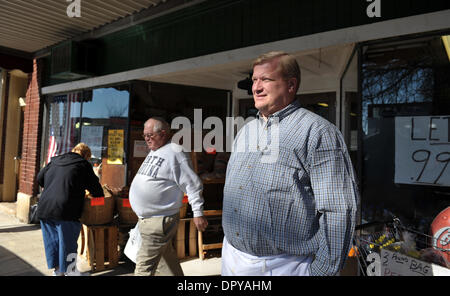 Feb 09, 2009 - Lexington, North Carolina, Stati Uniti d'America - ''è difficile guardare questa città male così male. Siamo stati in un periodo di crisi negli ultimi cinque anni e il resto del paese è la cattura fino a dove siamo venuti a'', dice Lee HINKLE, che gestisce una piccola drogheria iniziata da suo nonno 80 anni fa. ''Abbiamo tutti solo cercando di appendere sull'', ha detto. (Credito Immagine: © Robin Nelson/ZUMA Pr Foto Stock