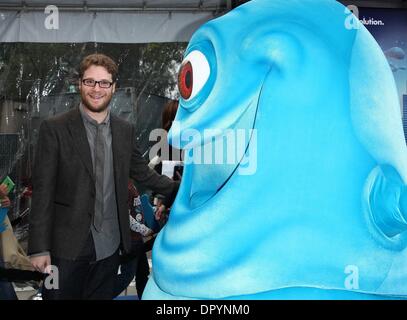 Mar 22, 2009 - CITTÀ UNIVERSALE, California, Stati Uniti d'America - Attore Seth Rogen arrivando al 'Monsters vs Aliens' Los Angeles Premiere detenute al Amphitheatre di Gibson. (Credito Immagine: Â© Lisa O'Connor/ZUMA Press) Foto Stock