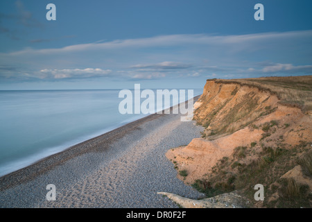 Una vista dalla scogliera a Weybourne in North Norfolk, Inghilterra Foto Stock