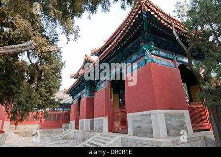 Lapide padiglioni del Tempio di Confucio al Guozijian Street a Pechino in Cina Foto Stock