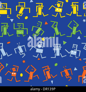 Robot danzanti illustrazione Foto Stock