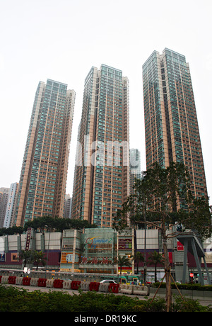 Blocchi di appartamenti in Hong Kong Foto Stock