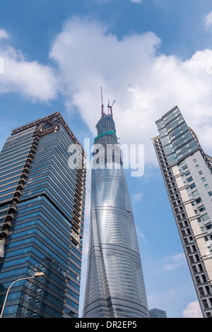 Edifici ad alta in Lujiazui, Shanghai, Cina Foto Stock