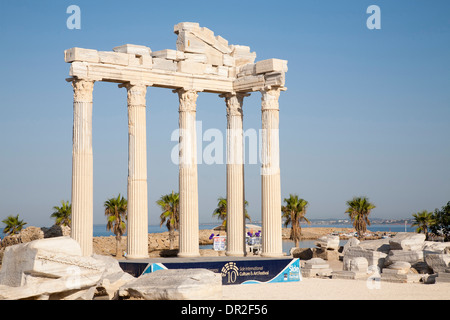 Tempio di Apollo, laterale costa mediterranea, Turchia, Asia Foto Stock