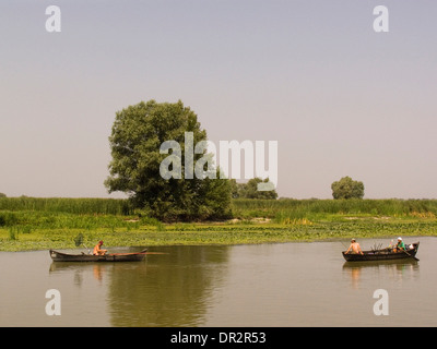 L'Europa, Romania, della Dobrugia, delta del Danubio, Tulcea, pesca Foto Stock