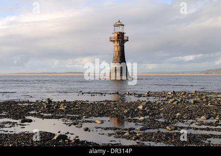 Whitford Point Lighthouse ghisa lighthouse Penisola di Gower Galles Cymru REGNO UNITO GB Foto Stock