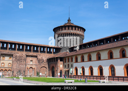 Castello Sforzesco di Milano, Italia Foto Stock