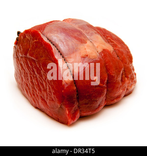 Carni bovine la tostatura giunto (1kg) isolato su una bianca di sfondo per studio. Foto Stock