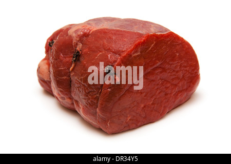 Carni bovine la tostatura giunto (1kg) isolato su una bianca di sfondo per studio. Foto Stock