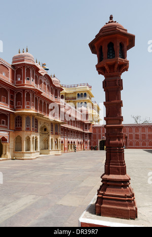 Chandra Mahal, uno degli edifici nella città di Jaipur Palace, Rajasthan, India Foto Stock