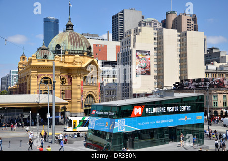 Federation Square a Melbourne, Victoria, Australia Foto Stock