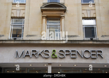 La Marks & Spencer negozio di fronte Bath Regno Unito Foto Stock