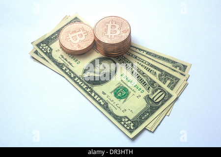 Bitcoin sistema di criptovaluta Foto Stock