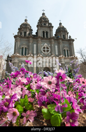 Catholic San Giuseppe Chiesa noto come Wangfujing Chiesa o Dongtang (Est Cattedrale), Dongcheng District, Pechino, Cina Foto Stock