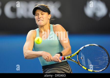 Melbourne, Australia. Xix gen, 2014. Eugenie Bouchard del Canada in azione il giorno sette degli Australian Open di Melbourne Park. Credito: Azione Sport Plus/Alamy Live News Foto Stock