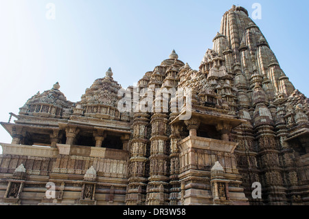 I templi di Khajuraho, Madhya Pradesh, India Foto Stock