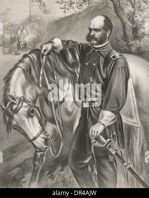 Il Brigadiere Generale Burnside, Esercito USA, Guerra civile americana 1861 Foto Stock