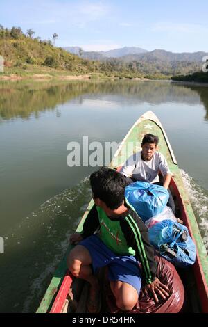 Thai confine Myanmar Foto Stock