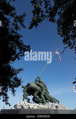 L'originale di Iwo Jima monumento eretto al Merchant Marine Academy di Harlingen, Texas. Foto Stock