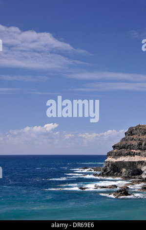 Spiaggia rocciosa, Los Molinos, Fuerteventura, Spagna Foto Stock