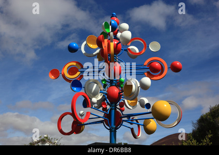 Wind chime Fundación César Manrique fondazione César Manrique, nella ex casa dell'artista in Tahiche, Lanzarote, Canarie ho Foto Stock