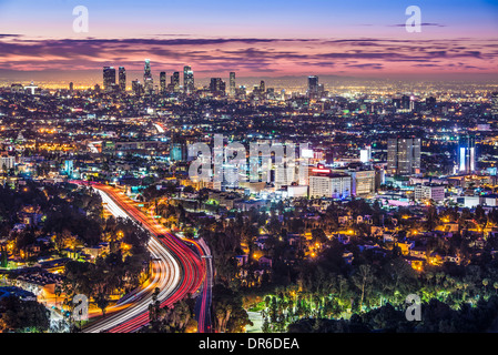 Los Angeles, California, USA la mattina presto il centro città. Foto Stock