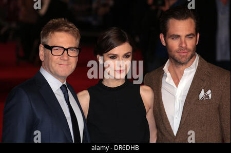 Londra, UK, 20 gennaio 2014 Kenneth Branagh, Keira Knightley e Chris Pine arriva a Premiere Europeo di Jack Ryan: Ombra reclutare a Vue Cinema, Leicester Square, Londra Foto: MRP/Alamy Live News Foto Stock