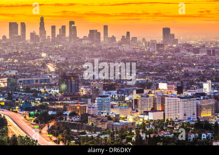 Los Angeles, California, USA la mattina presto il centro città. Foto Stock