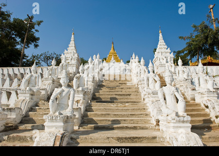 Myanmar, Mandalay Mingun, Settawya paya Foto Stock