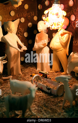 African Presepe di Greenmarket Chiesa Metodista di Città del Capo - Sud Africa Foto Stock