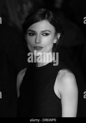 Londra, UK, 20 gennaio 2014. Keira Knightley assiste la premiere di Jack Ryan: Ombra reclutare presso la Vue West End © Simon Mat Foto Stock