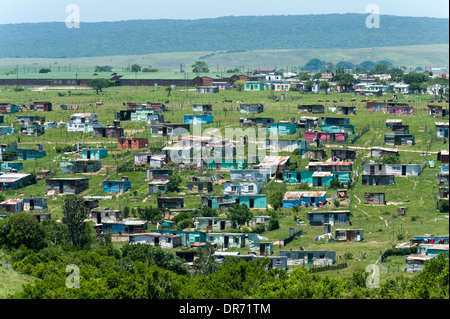 Township costruito alla periferia di Alessandria, Capo orientale, Sud Africa Foto Stock