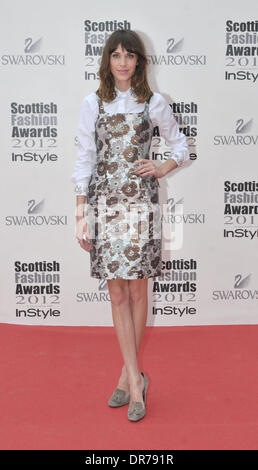 Alexa Chung Scottish Fashion Awards tenutosi presso il SECC Clyde Auditorium - arrivi a Glasgow, Scozia - 11.06.12 Foto Stock