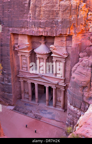 Il Tesoro, Al-Khazneh in Petra, Giordania Foto Stock