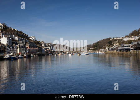 La ricerca di fiume Looe Foto Stock