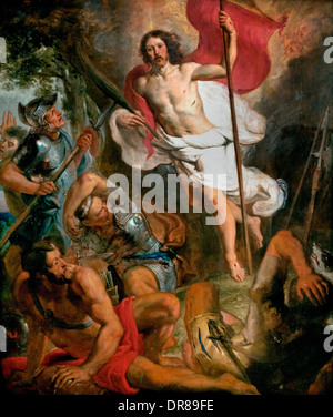 La risurrezione di Cristo - Ritratti di Famiglia van der AA Quellinus Erasmus II 1607-1678 fiammingo pittore barocco Belgio belga Foto Stock