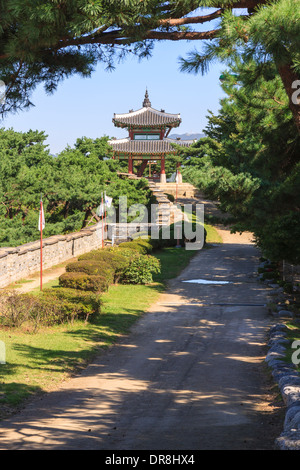 Seojangdae lookout, la Fortezza di Suwon Hwaseong, Corea del Sud Foto Stock