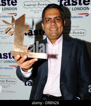 Vivek Singh "Taste Awards" tenutosi a Regents Park - arrivi a Londra, Inghilterra - 20.06.12 Foto Stock