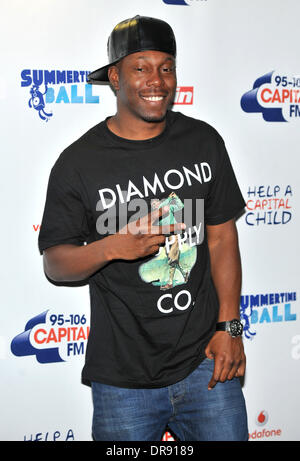 Dizzee Rascal Capital FM Summertime Ball tenutosi al Wembley Stadium - Sala stampa. Londra, Inghilterra - 09.06.12 Foto Stock