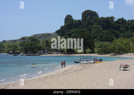 Paesaggio della spiaggia di Puerto Plata, Repubblica Dominicana Foto Stock