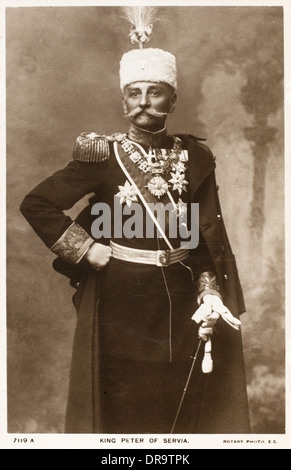 Il re Pietro di Serbia Foto Stock