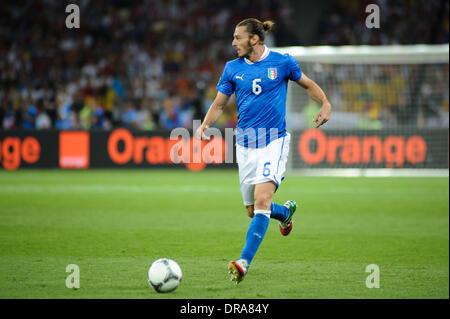Federico Balzaretti UEFA Euro 212 finale: Spagna 4 v Italia 0 presso lo Stadio Olimpico di Kiev, Ucraina - 01.07.12 Foto Stock