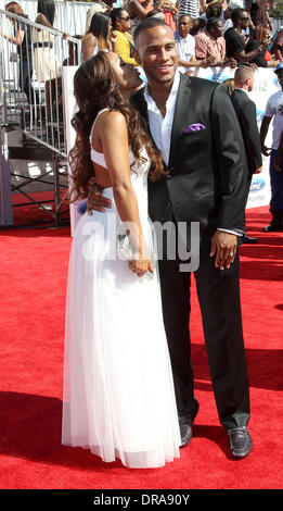 Meagan buon, DeVon Franklin 2012 BET Awards - Gli arrivi presso lo Shrine Auditorium di Los Angeles, California - 01.07.12 con: Meagan buon, DeVon Franklin dove: California, Stati Uniti quando: 01 Lug 2012 Foto Stock