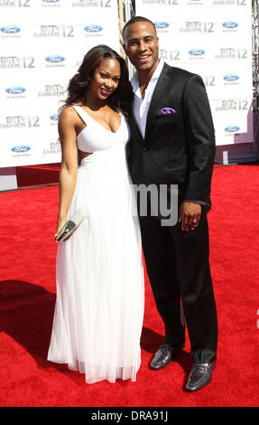 Meagan buon, DeVon Franklin 2012 BET Awards - Gli arrivi presso lo Shrine Auditorium di Los Angeles, California - 01.07.12 con: Meagan buon, DeVon Franklin dove: California, Stati Uniti quando: 01 Lug 2012 Foto Stock