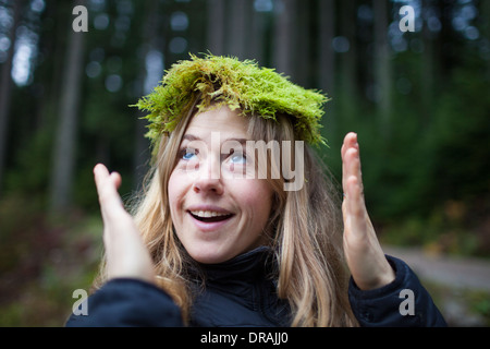 Cappello di muschio Foto Stock