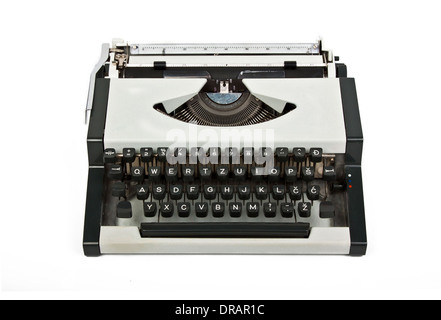 Lettere e della tastiera di argento lucide nastri inchiostratori per macchine da scrivere Foto Stock