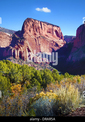 Una vista su parte della kolob canyon nel parco nazionale di Zion, Stati Uniti d'America Foto Stock